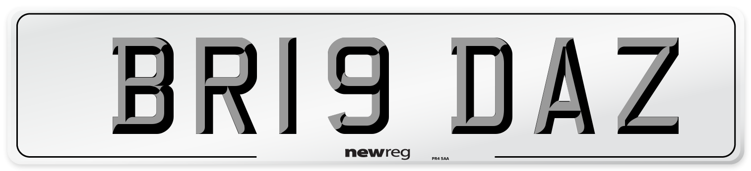 BR19 DAZ Number Plate from New Reg